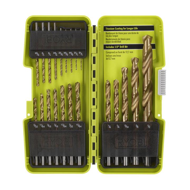 21 PC. Titanium Drill Bit Set