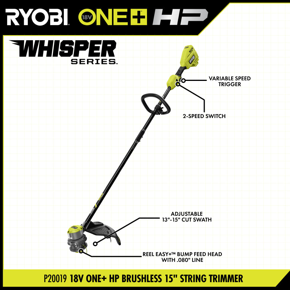 18V ONE+ HP Brushless 15" String Trimmer