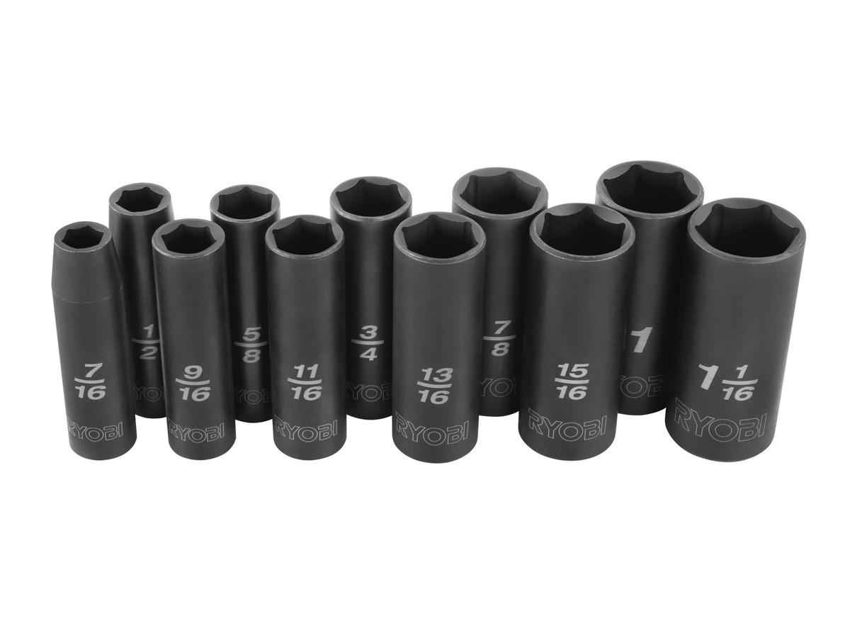 11 PC. SAE 1/2" Drive Deep Impact Socket Set Image 8