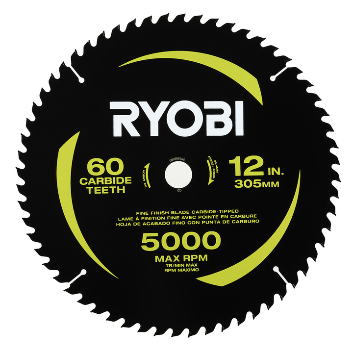 12" 60 CARBIDE TEETH THIN KERF MITER SAW BLADE