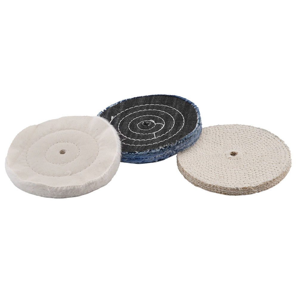 3 PC. 6" Buffing and Polishing Wheel Set