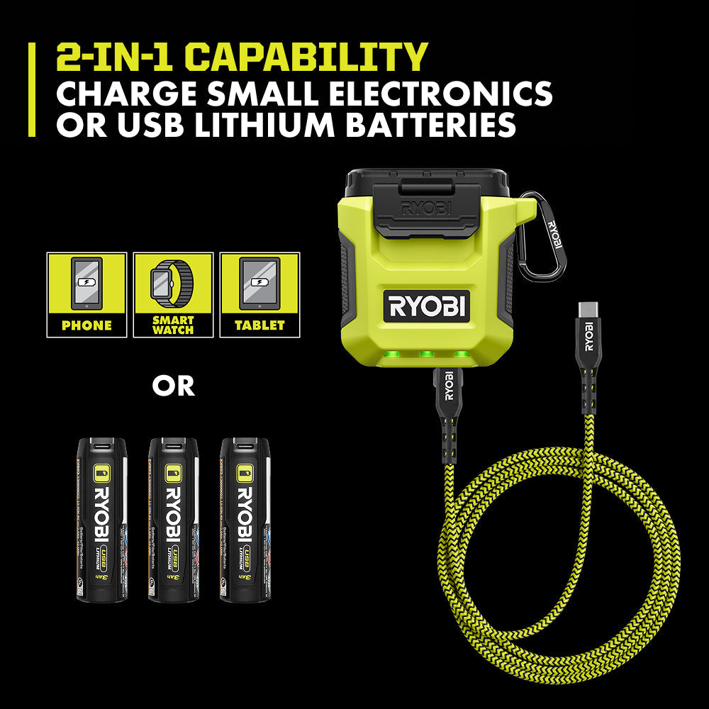 USB Lithium 3-Port Charger & Power Source