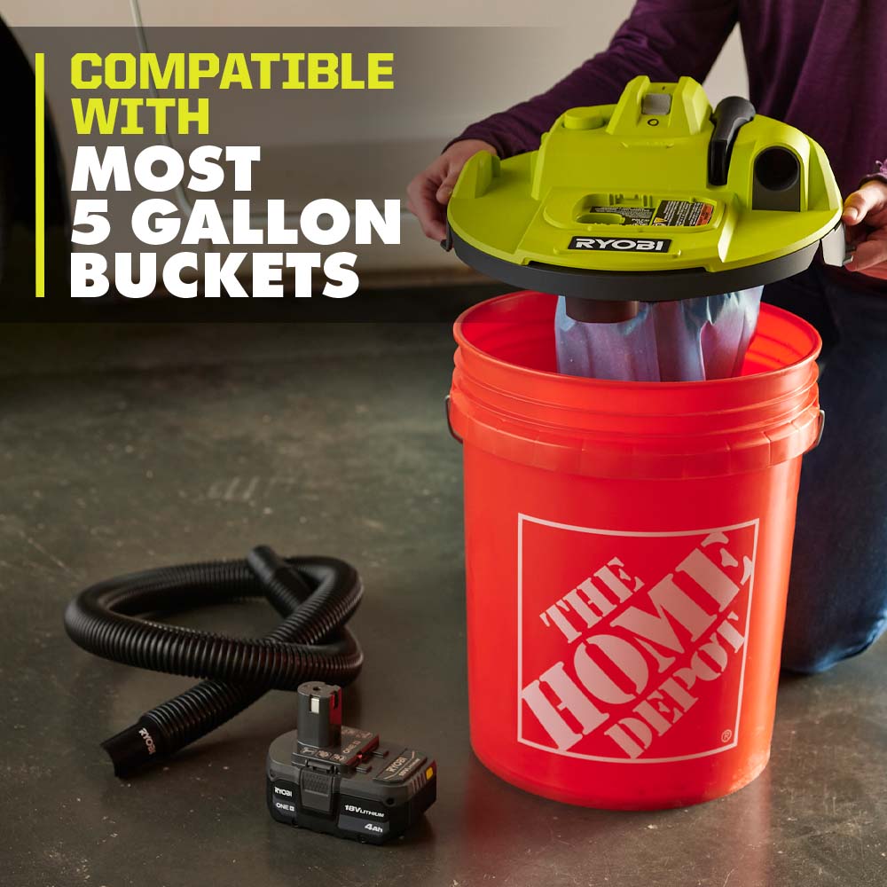 18V ONE+ BUCKET TOP WET/DRY VACUUM KIT Image 4