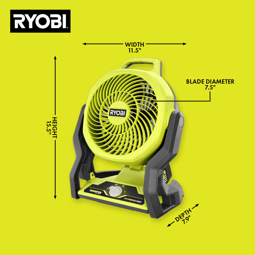 18V ONE+ Hybrid WHISPER SERIES 7.5" FAN Image 4