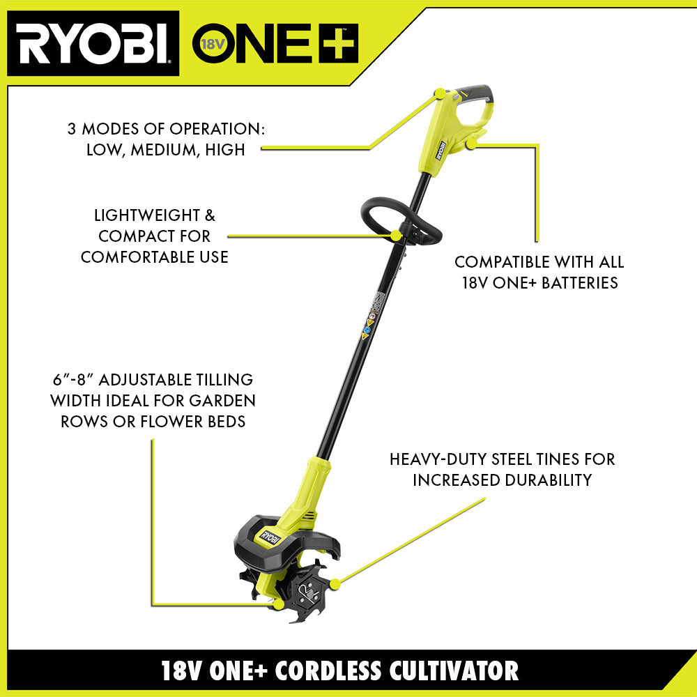 18V ONE+ 8" CULTIVATOR  Image 2