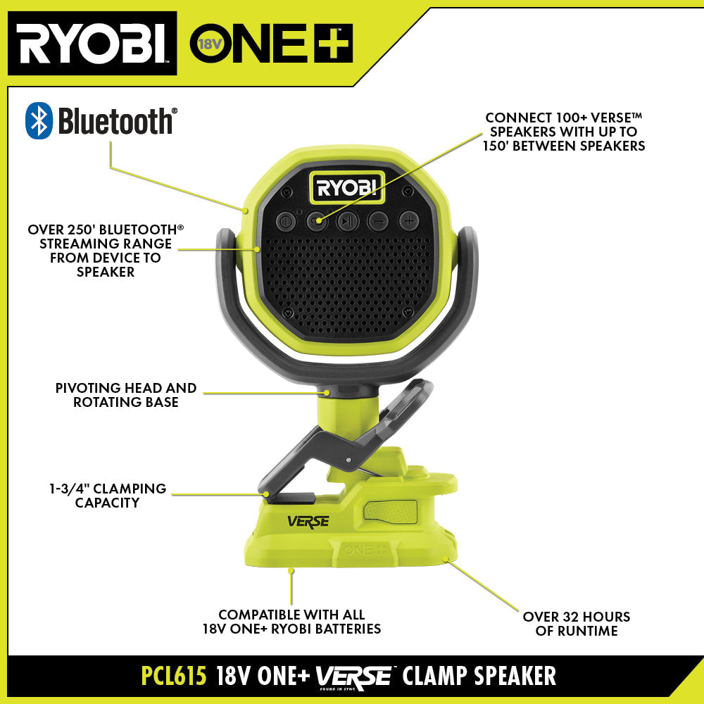 18V ONE+ VERSE™ CLAMP SPEAKER (TOOL ONLY) Image 2