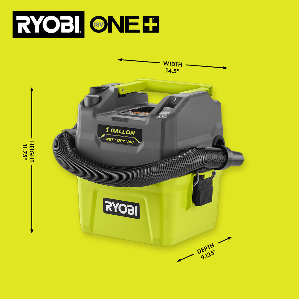 18V ONE+ 1 GALLON WET/DRY VACUUM KIT Image 7