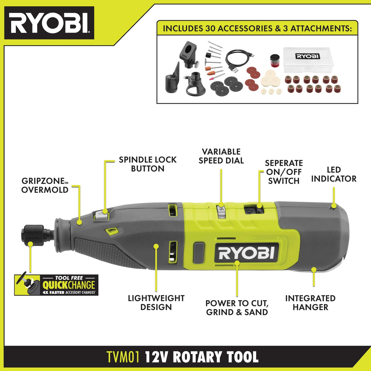 12V Cordless Rotary Tool Kit Image 2