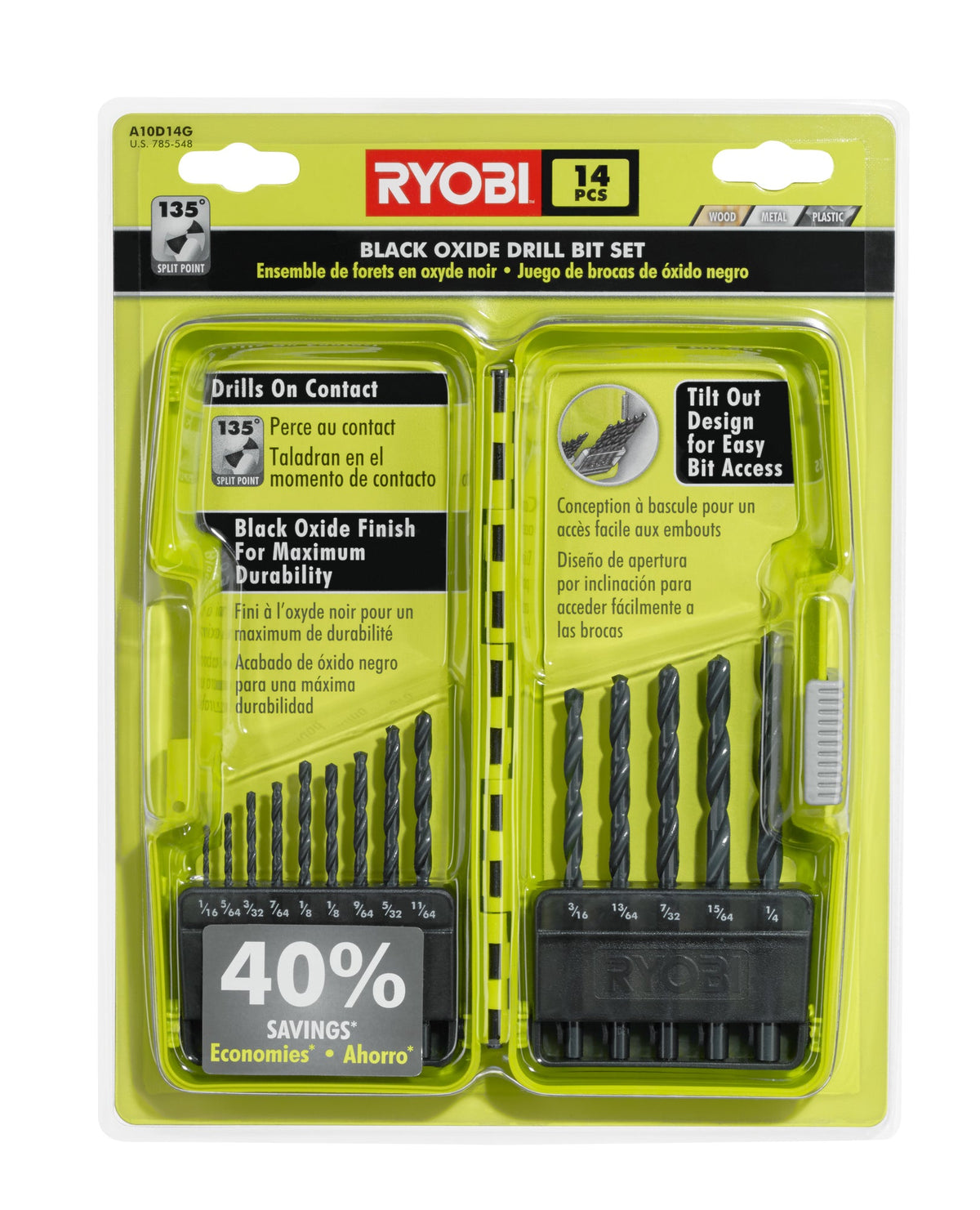 14 PC. Black Oxide Drill Bit Set Image 2
